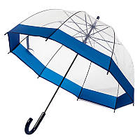 Женский зонт RST RST3466A Blue полуавтомат. Удобный прозрачный зонтик