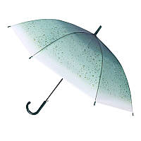 Женский зонт RST RST940 Капли дождя Dark Green. Полуавтоматический качественный зонтик
