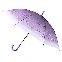 Женский зонт RST RST940 Капли дождя Violet. Полуавтоматический качественный зонтик