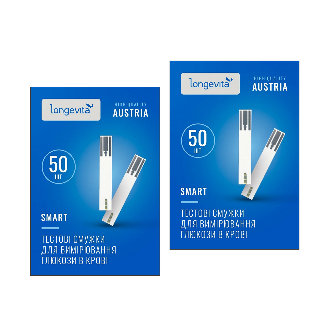 Тест-смужки Longevita Smart 50 шт. 2 паковання