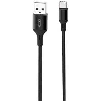 Дата кабель USB 2.0 AM to Type-C 2.0m NB143 Braided Black XO XO-NB143C2-BK DAS