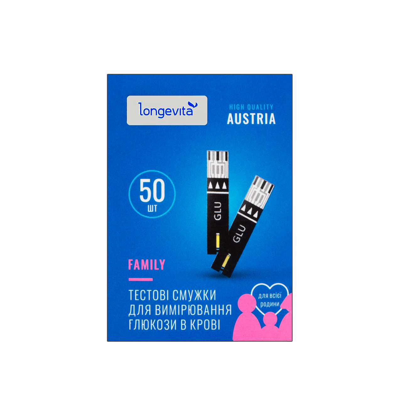 Тест-смужки Longevita Family, 50 шт.