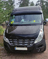 Козырек на лобовое стекло V2 (черный глянец, 5мм) для Opel Movano 2004-2010 гг.