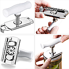 Точилка для ножів та ножиць 2в1, Knife Sharpener + Подарунок Відкривалка для банок / Універсальна ножі, фото 9