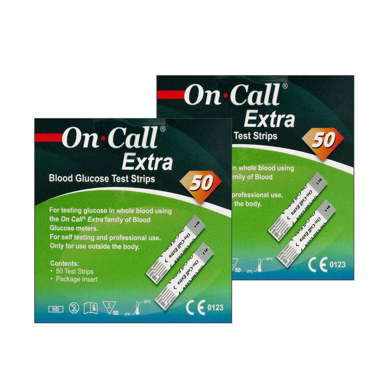 Тест-смужки On Call Extra (Він Кол Екстра) 50 шт. 2 паковання