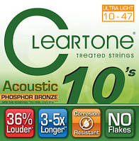 Струны для акустической гитары CLEARTONE 7410 ACOUSTIC PHOSPHOR BRONZE ULTRA LIGHT (10-47)