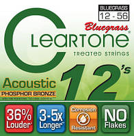 Струны для акустической гитары CLEARTONE 7423 ACOUSTIC PHOSPHOR BRONZE BLUEGRASS (12-56)