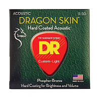 Струны для акустической гитары DR STRINGS DRAGON SKIN ACOUSTIC - CUSTOM LIGHT (11-50)