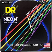 Струны для акустической гитары DR STRINGS NEON MULTI-COLOR ACOUSTIC - LIGHT (12-54)