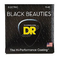Струны для электрогитары DR STRINGS BLACK BEAUTIES ELECTRIC - LIGHT (9-42)