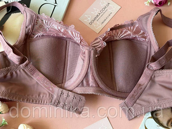 80/85Е Пудровий повномірний бюстгальтер у чашці Е, фото 2