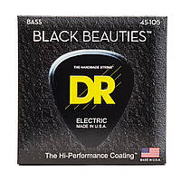 Струни для бас-гітари DR STRINGS BLACK BEAUTIES BASS - MEDIUM (45-105)