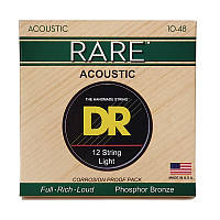 Струны для 12-струнной акустической гитары DR STRINGS RARE ACOUSTIC PHOSPHOR BRONZE - 12 STRING (10-48)