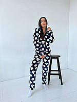 Домашний костюм-пижама Кофта на змейке + брюки Микки синий