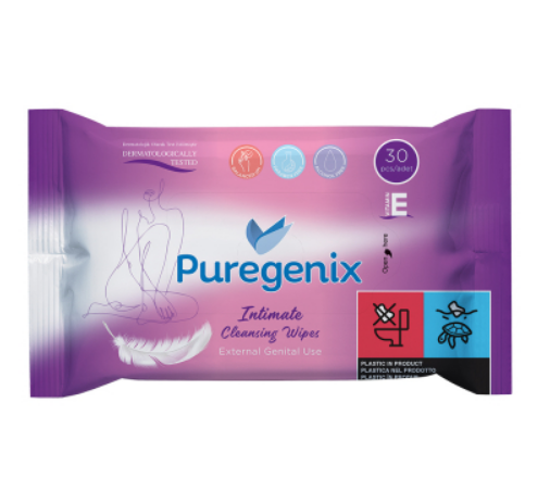 Вологі серветки для інтимної гігієни Puregenix, 30 шт