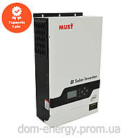 Гибридный солнечный инвертор MUST PV18-5248PRO, 5200W, 48V, ток заряда 1-60А, 160-275V, MPPT (80А, 450 Vdc)