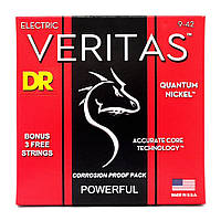 Струны для электрогитары DR STRINGS VERITAS COATED CORE ELECTRIC GUITAR STRINGS - LIGHT (9-42)