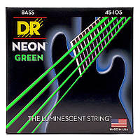 Струны для бас-гитары DR STRINGS NEON GREEN BASS - MEDIUM (45-105)
