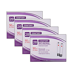 Тест-смужки Тубі Комфорт (2B Comfort) 50 шт. 4 паковання