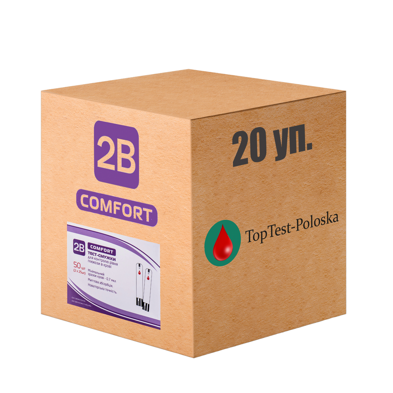 Тест-смужки Тубі Комфорт (2B Comfort) 50 шт. 20 паковань