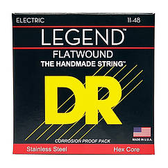 Струни для електрогітари DR STRINGS LEGEND FLATWOUND ELECTRIC - MEDIUM LIGHT (11-48)