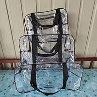Набор сумок в роддом для беременных 3шт S M L сумки для роддома прозрачные черние