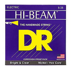 Струни для електрогітари DR STRINGS HI-BEAM ELECTRIC - LIGHT LIGHT (8-38)