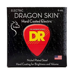 Струни для електрогітари DR STRINGS DRAGON SKIN ELECTRIC - LIGHT HEAVY (9-46)