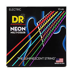 Струни для електрогітари DR STRINGS NEON MULTI-COLOR ELECTRIC - MEDIUM (10-46)