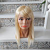 Перука пряма з натурального волосся каскад блонд TRINA 16+"- 613, фото 5
