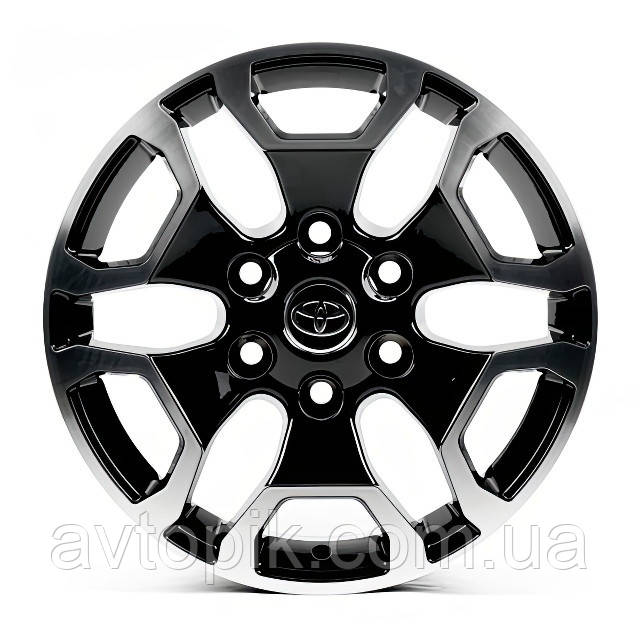 Литі диски Replicas Toyota (TY717d) R17 W7.5 PCD6x139.7 ET25 DIA106.1 (black machined face)