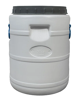 Бочка пластикової їжі біла бідон 30л широка горловина для соленів,меда, молока