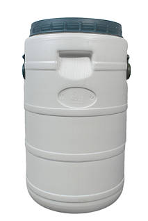 Бочка пластикової стравою біла бідон 40л широка горловина для води, молока і засолки