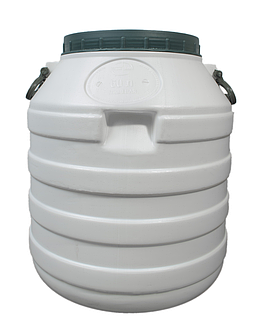 Бочка пластикової стравою біла бідон 60л широка горловина для молока і води