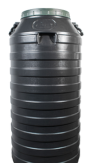 Бочка пластикова технічна чорна бідон 120 л широка горловина