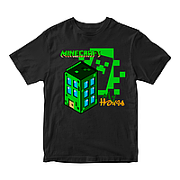 Футболка черная с принтом онлайн игры Minecraft "My house Мой дом Minecraft Майнкрафт" Кавун 3-4 ФП012068(30)