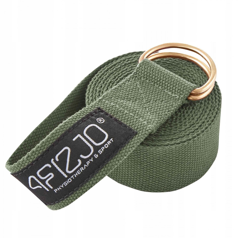Ремінь для йоги 4FIZJO 4FJ0527 Olive 300 см, Toyman