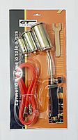 Газовая горелка комплект из 3 насадкик + шланг + 2 ключа для резьбового баллона Пропан/Бутан