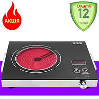 Інфрачервона сенсорна потужна електрична плита 2200 Вт Zepline Настільна електроплита на 1 конфорку