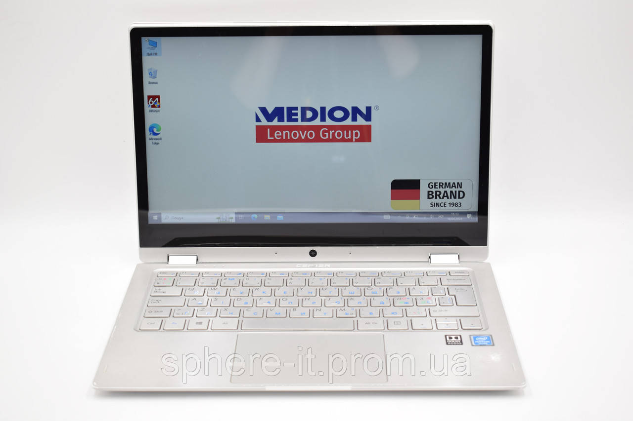 Ноутбук планшет 13,3" Medion (Lenovo Group) Intel Pentium Silver N5000 RAM 4 ГБ SSD 128 Трансформер Ультрабук