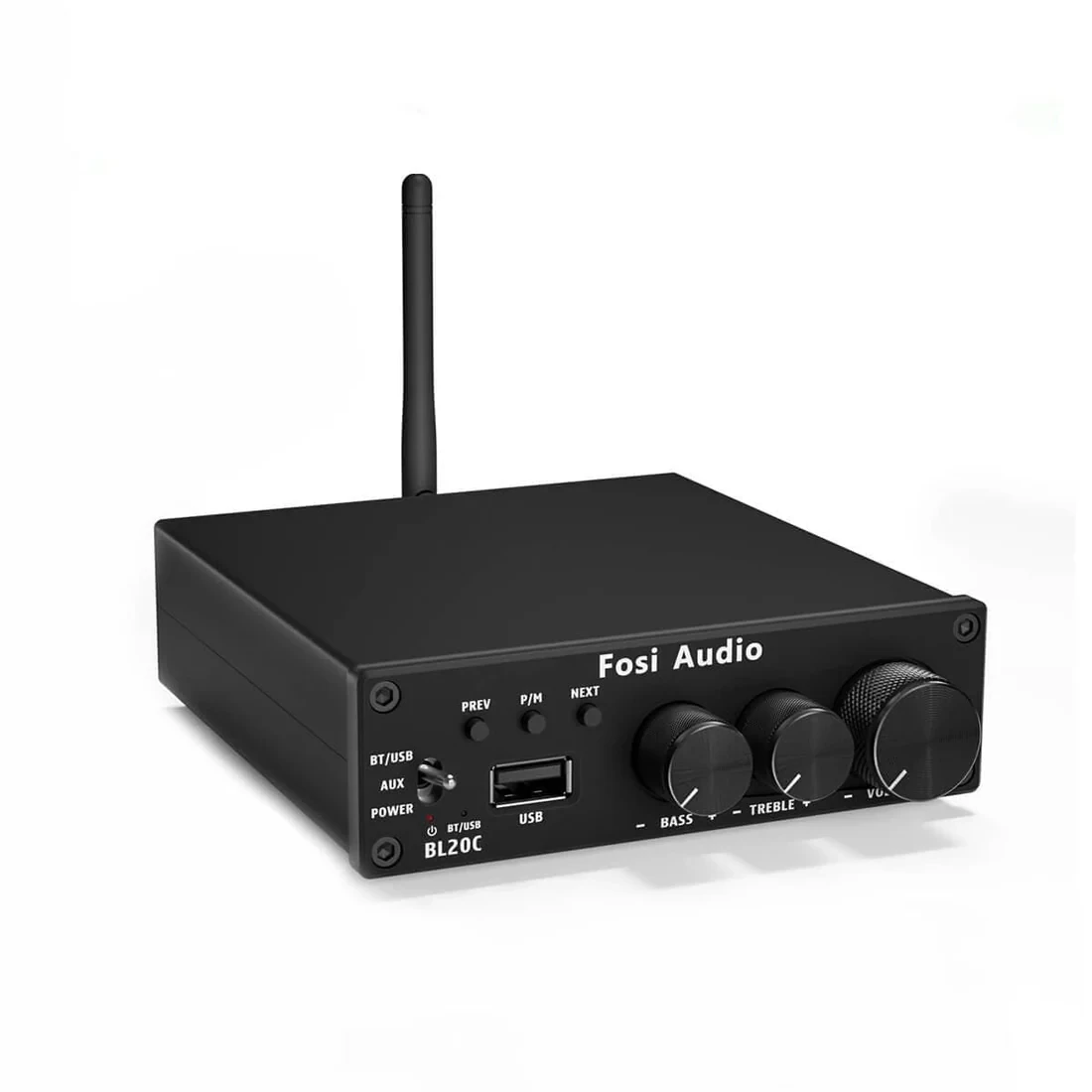 Підсилювач звуку Fosi Audio BL20C black + блок живлення 24V. Bluetooth 5.0, 2x160W