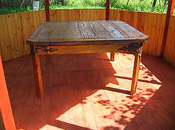 Меблі під старовину, стіл в альтанці великий 1.5х1.5м.