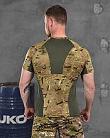 Тактическая футболка для военных мультикам с вставками, футболка влагоотводящая зсу multicam il864