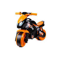 Каталка "Мотоцикл ТехноК" чорно-помаранчевий