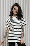 Футболка для вагітних та годування KIRBY NR-24.011 молочна у чорну смужку, фото 8