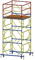 Строительная вышка тура 2х2, комплект 3+1 - 5,1м с домкратами
