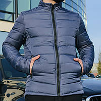 Куртка демисезонная мужская "Memoru" Intruder синяя, Размер S / Пуховик для мужчины / Повседневная курточка