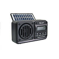 Радиоприемник с солнечной подзарядкой черный Bluetooth проигрыватель мини радио Golon RX-499VS