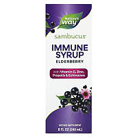 Для иммунитета Сироп Sambucus Immune Sirup Nature's Way Черная бузина + Витамин С + Цинк 240 ml