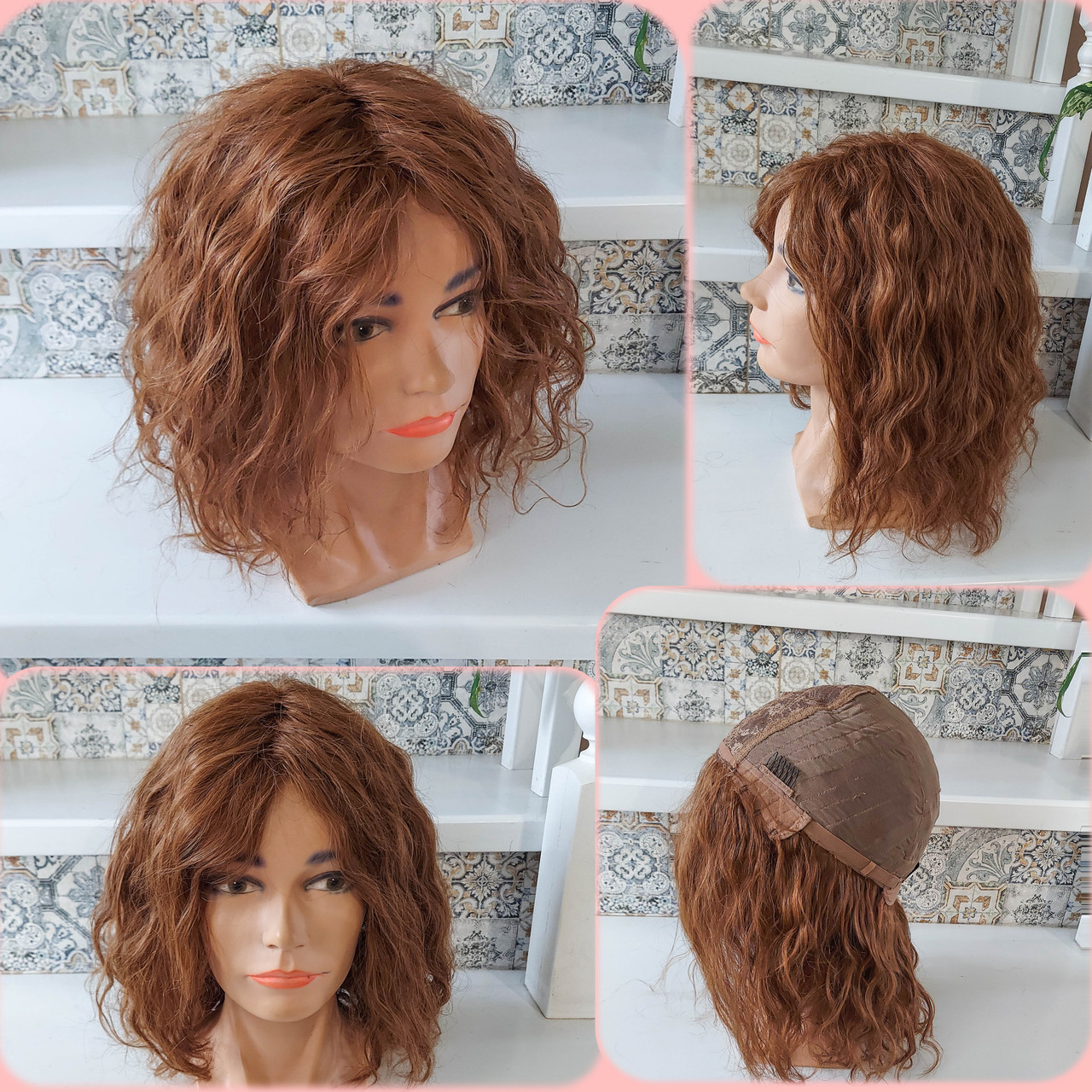 Перука з натурального волосся кучерявий ALESIA 14" - 33, фото 1